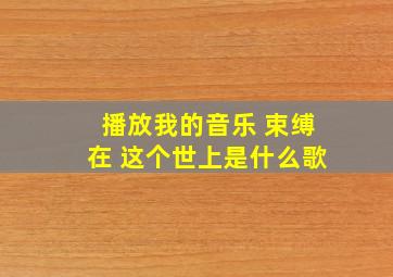 播放我的音乐 束缚在 这个世上是什么歌